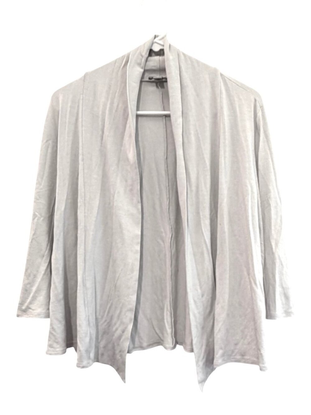 J. Jill Off-White 3/4 Sleeve Open Front Cardigan